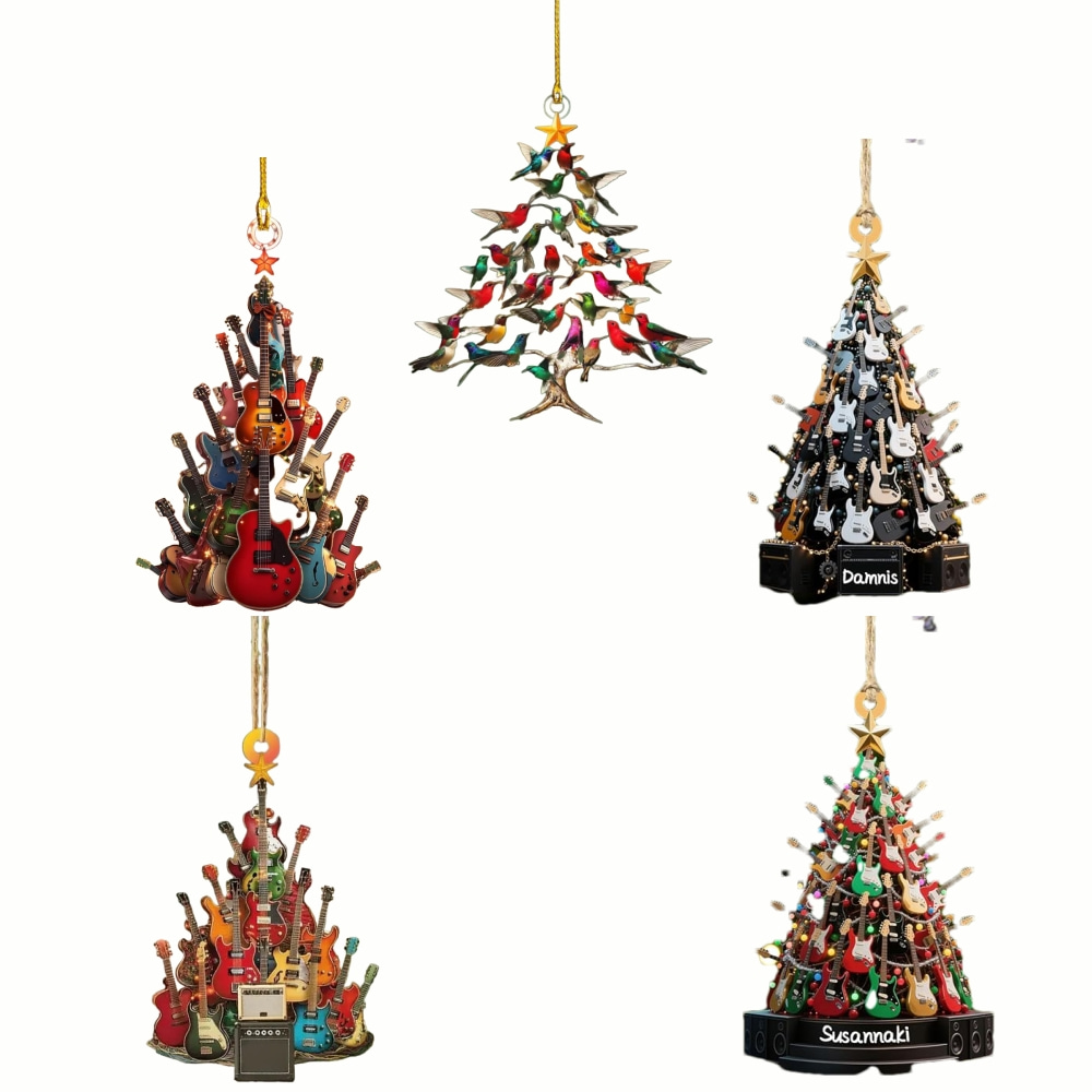 Rockin' Around The Guitar Christmas Tree Ornament