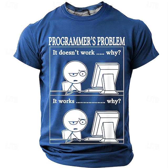 Men's Funny T Shirt Short Sleeve T shirt 3D Print Crew Neck Shirt Fashion Daily Basic Street Casual Black Red Blue Summer Spring Clothing Apparel