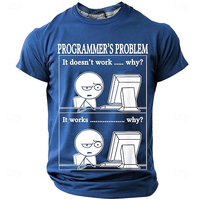 Men's Funny T Shirt Short Sleeve T shirt 3D Print Crew Neck Shirt Fashion Daily Basic Street Casual Black Red Blue Summer Spring Clothing Apparel