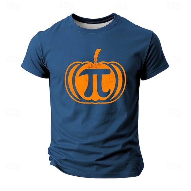 Halloween Men's Funny T Shirt Short Sleeve T shirt 3D Print Crew Neck Shirt Exaggerated Designer Horror Party Street Holiday Black White Blue Summer Spring All Seasons Clothing Apparel