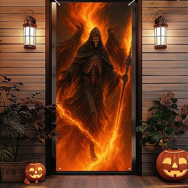 Halloween Door Curtain – Spooky Hanging Door Decoration