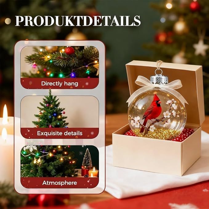 🔥LAST DAY 66% OFF-🐦Nature’s Birds Crystal Glass Ornament Set