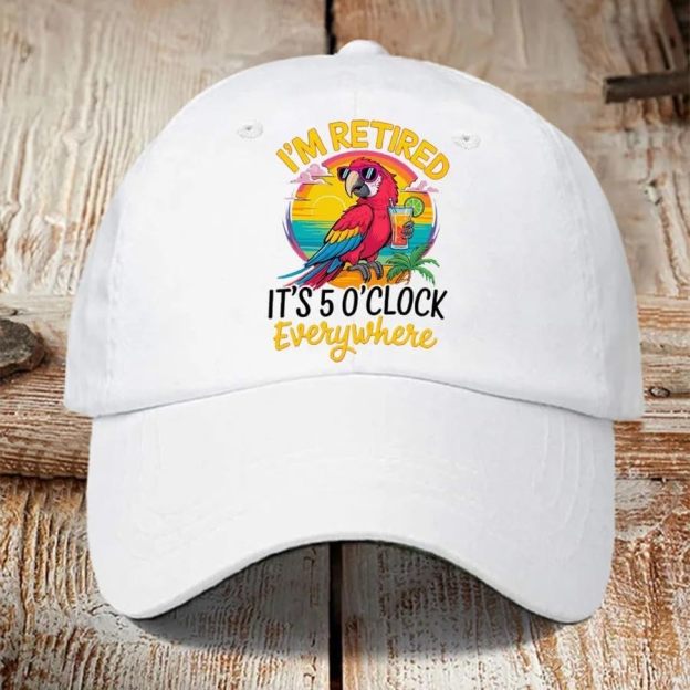 Happyhour Cap, Retired 2025 Hat, Adjustable Cotton Breathable Baseball Cap Retirement Gifts