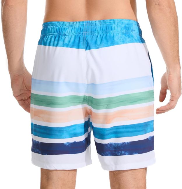 Mens Swim Trunks with Compression Liner Quick Dry Bathing Suit with Zipper Pockets Lightweight Beach Shorts