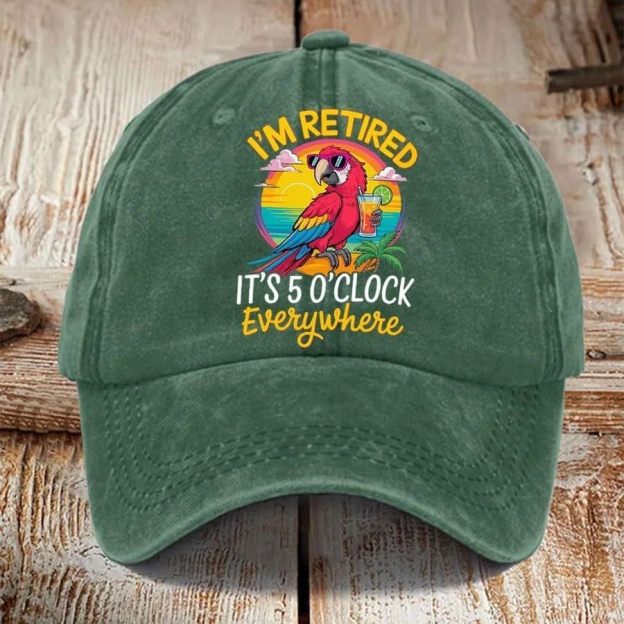 Happyhour Cap, Retired 2025 Hat, Adjustable Cotton Breathable Baseball Cap Retirement Gifts