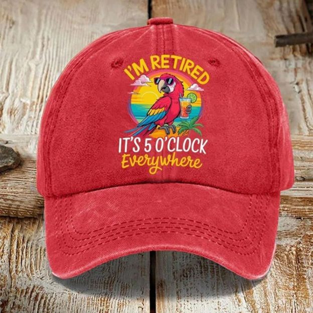 Happyhour Cap, Retired 2025 Hat, Adjustable Cotton Breathable Baseball Cap Retirement Gifts