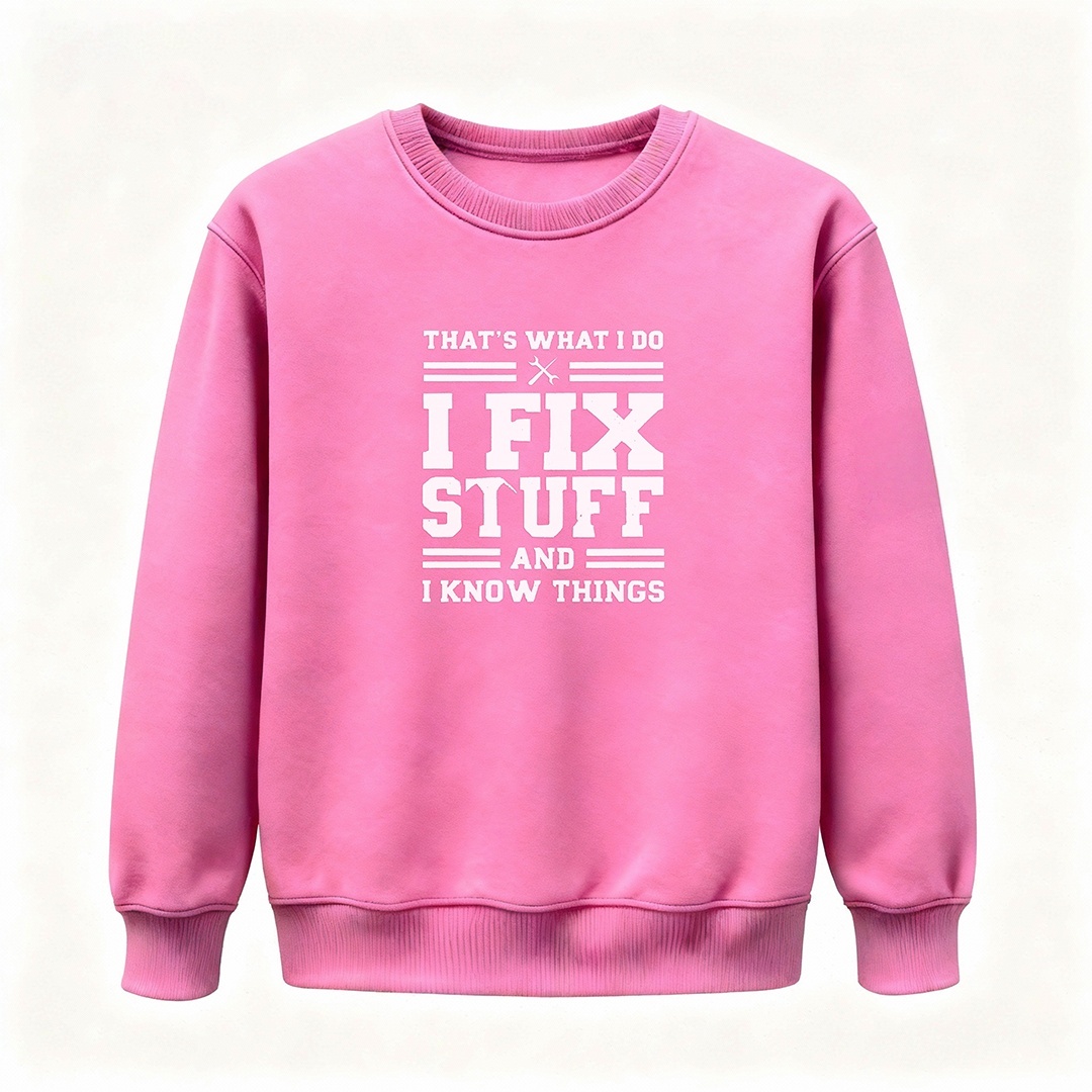 🔥“I Fix Stuff & Know Things” Tee – The Perfect T-Shirt for Problem Solvers 🔧