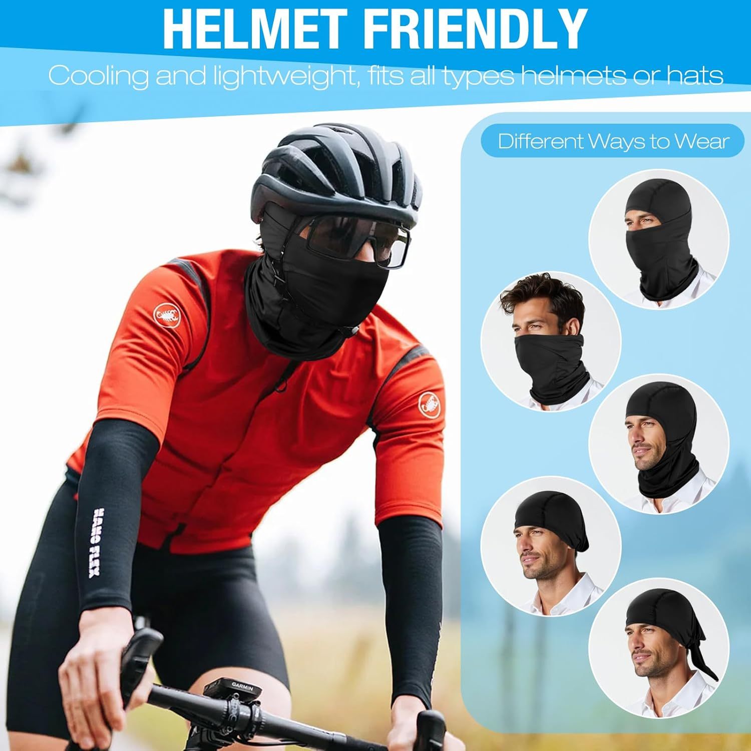 2 Pack Cooling Balaclava Summer Face Mask, UV Face Cover Sun Protection, Shiesty Full Face Masks for Men Motocycle Cycling