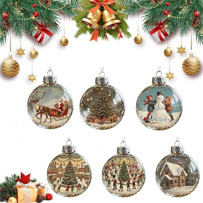 ​​🔥Last Day 49% OFF - Vintage Christmas Scene Bulb Ornaments