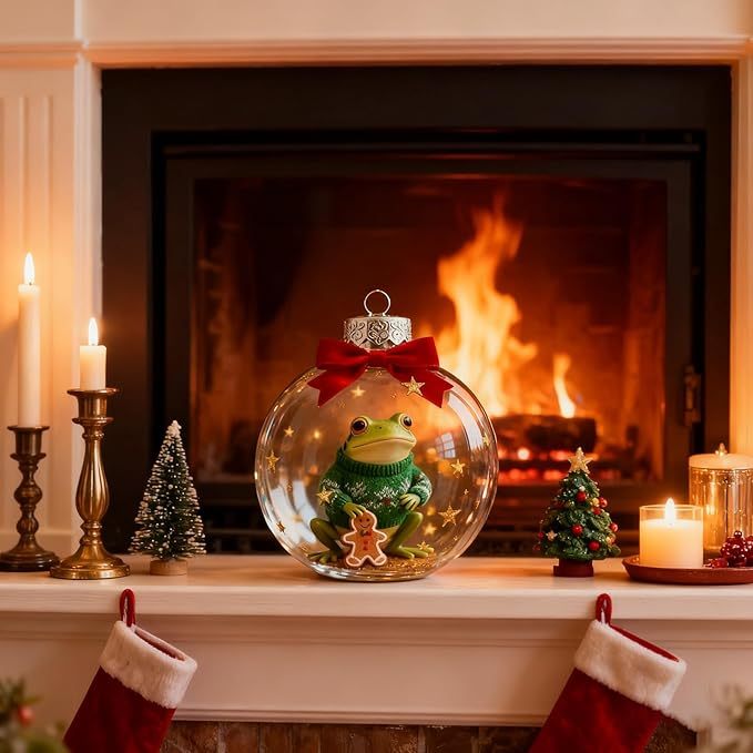 Froggy Holiday Magic Christmas Ornament