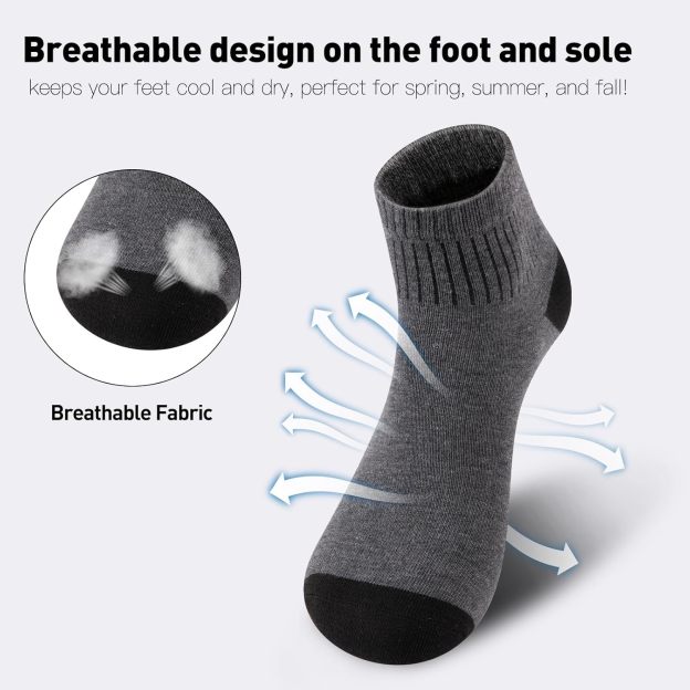 30 Pairs Ankle Socks For Men/Women - Breathable Mens Socks Size 10-13 Mini Crew Quarter Sock Value Pack in Bulk