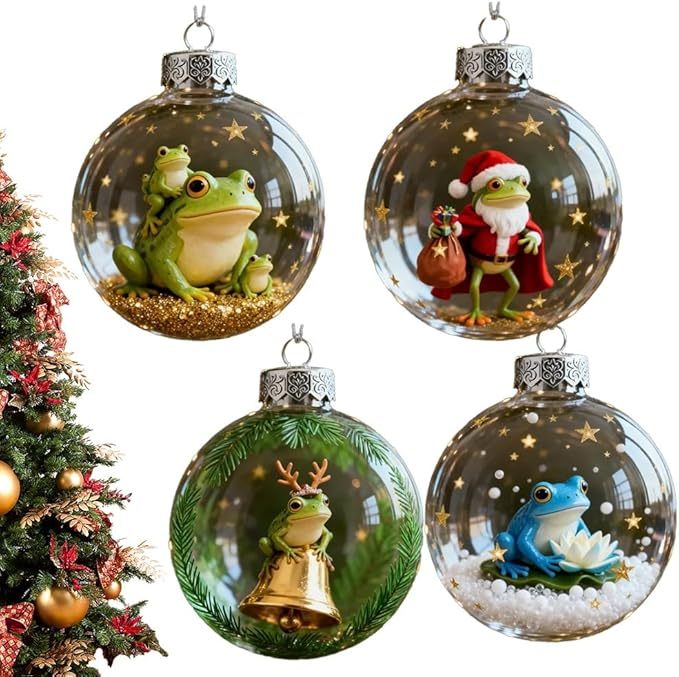 Froggy Holiday Magic Christmas Ornament