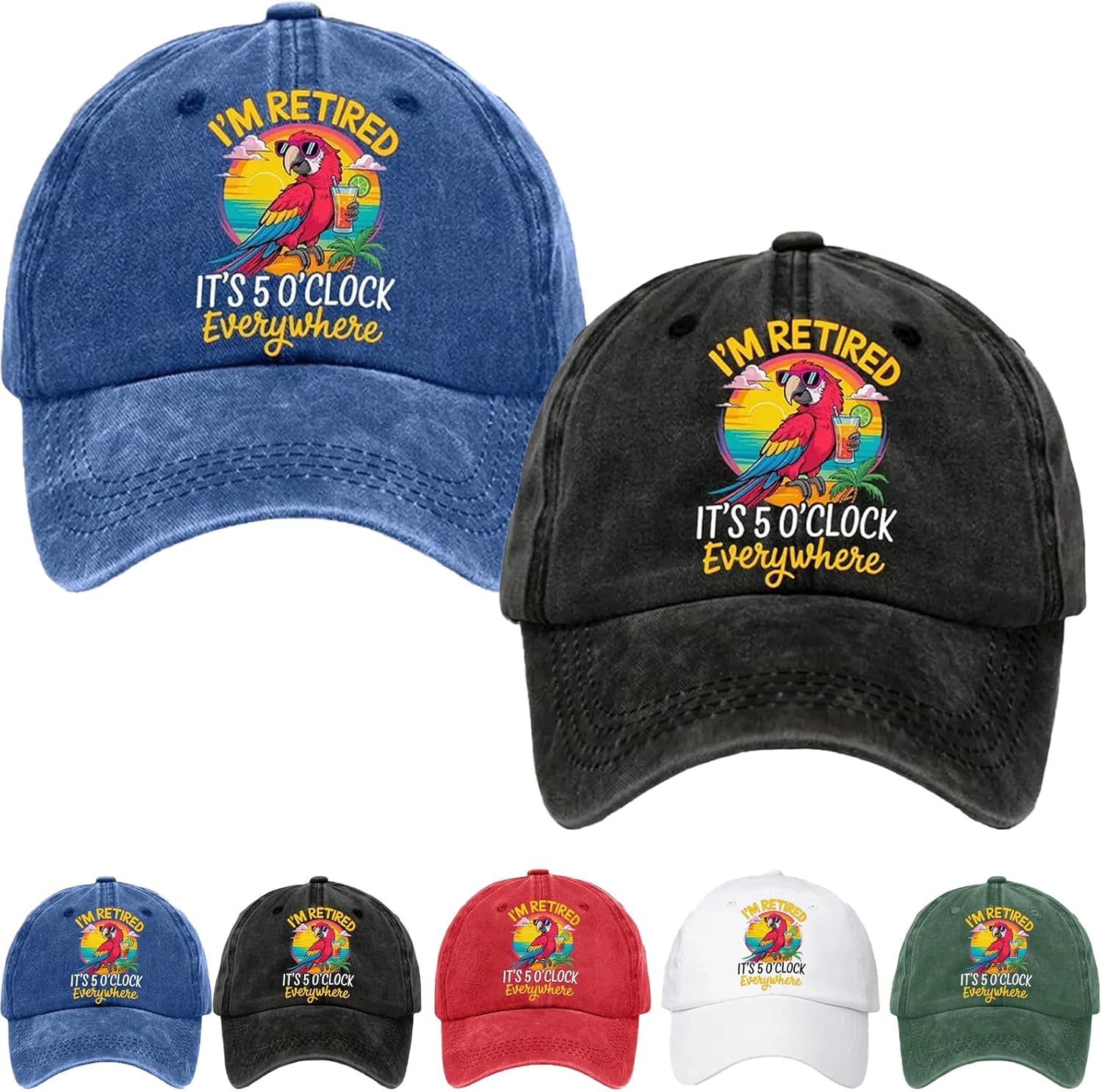 Happyhour Cap, Retired 2025 Hat, Adjustable Cotton Breathable Baseball Cap Retirement Gifts