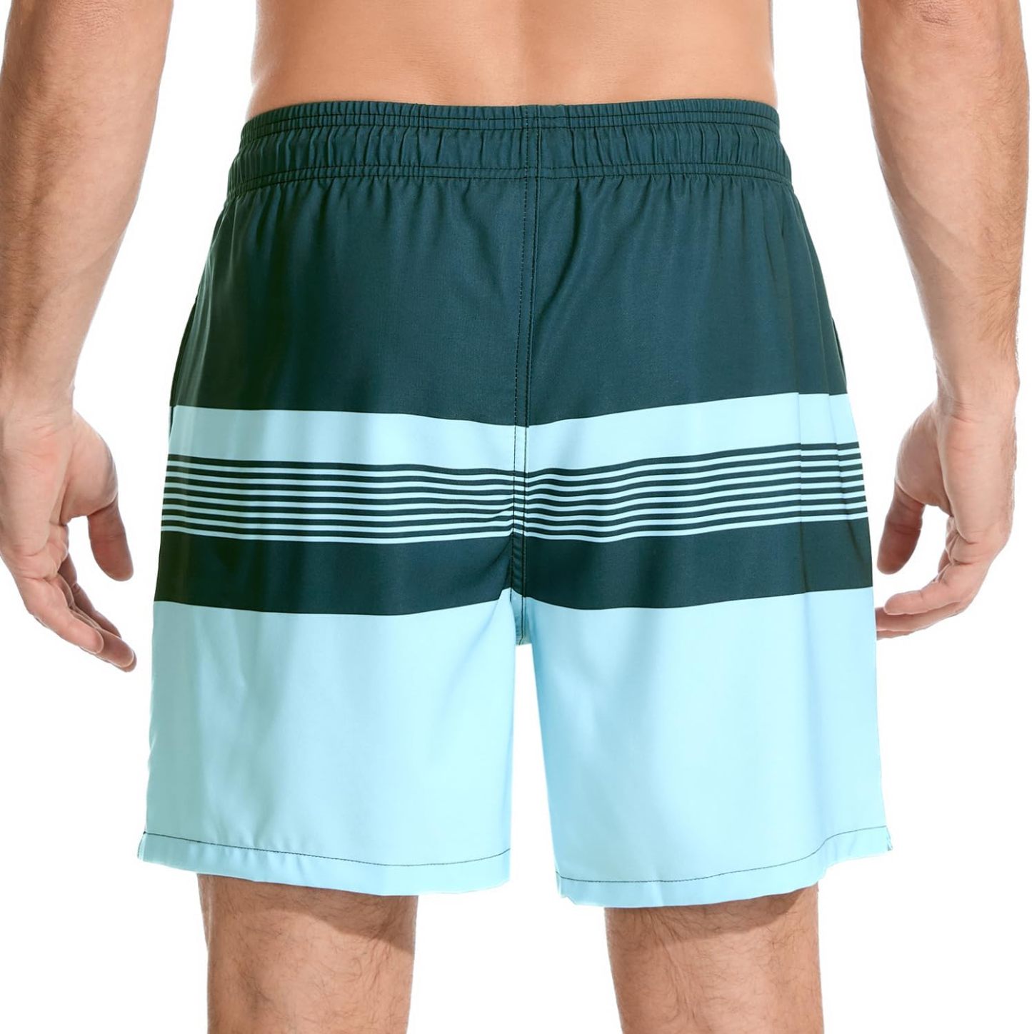 Mens Swim Trunks with Compression Liner Quick Dry Bathing Suit with Zipper Pockets Lightweight Beach Shorts