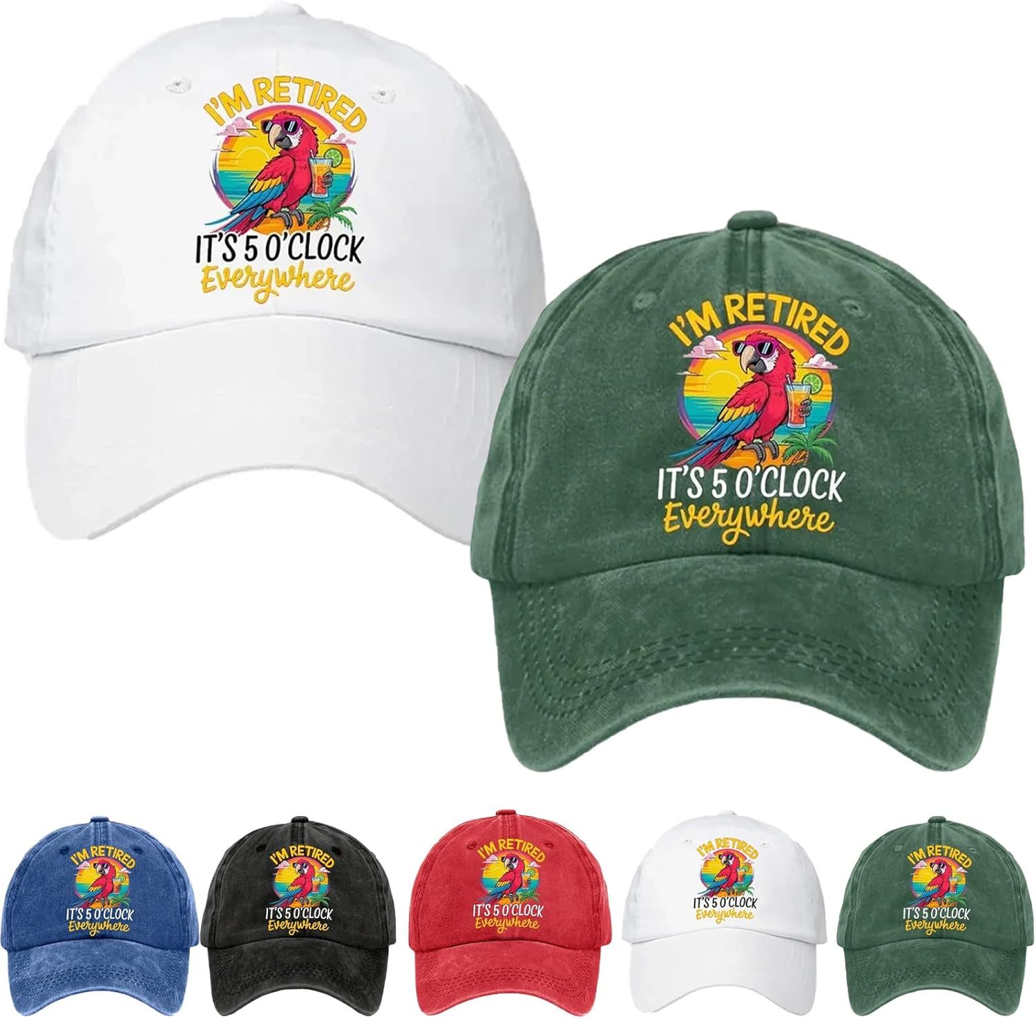 Happyhour Cap, Retired 2025 Hat, Adjustable Cotton Breathable Baseball Cap Retirement Gifts