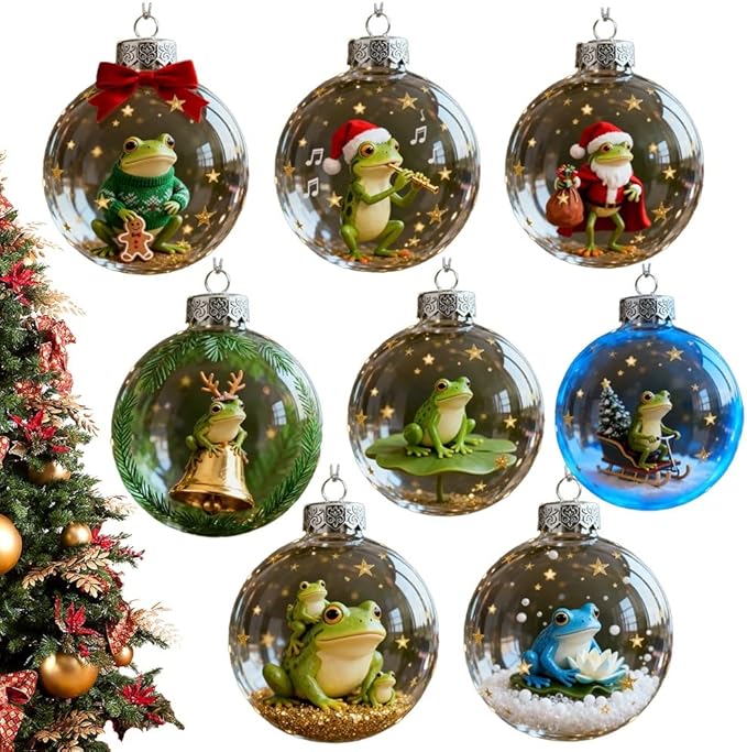 Froggy Holiday Magic Christmas Ornament