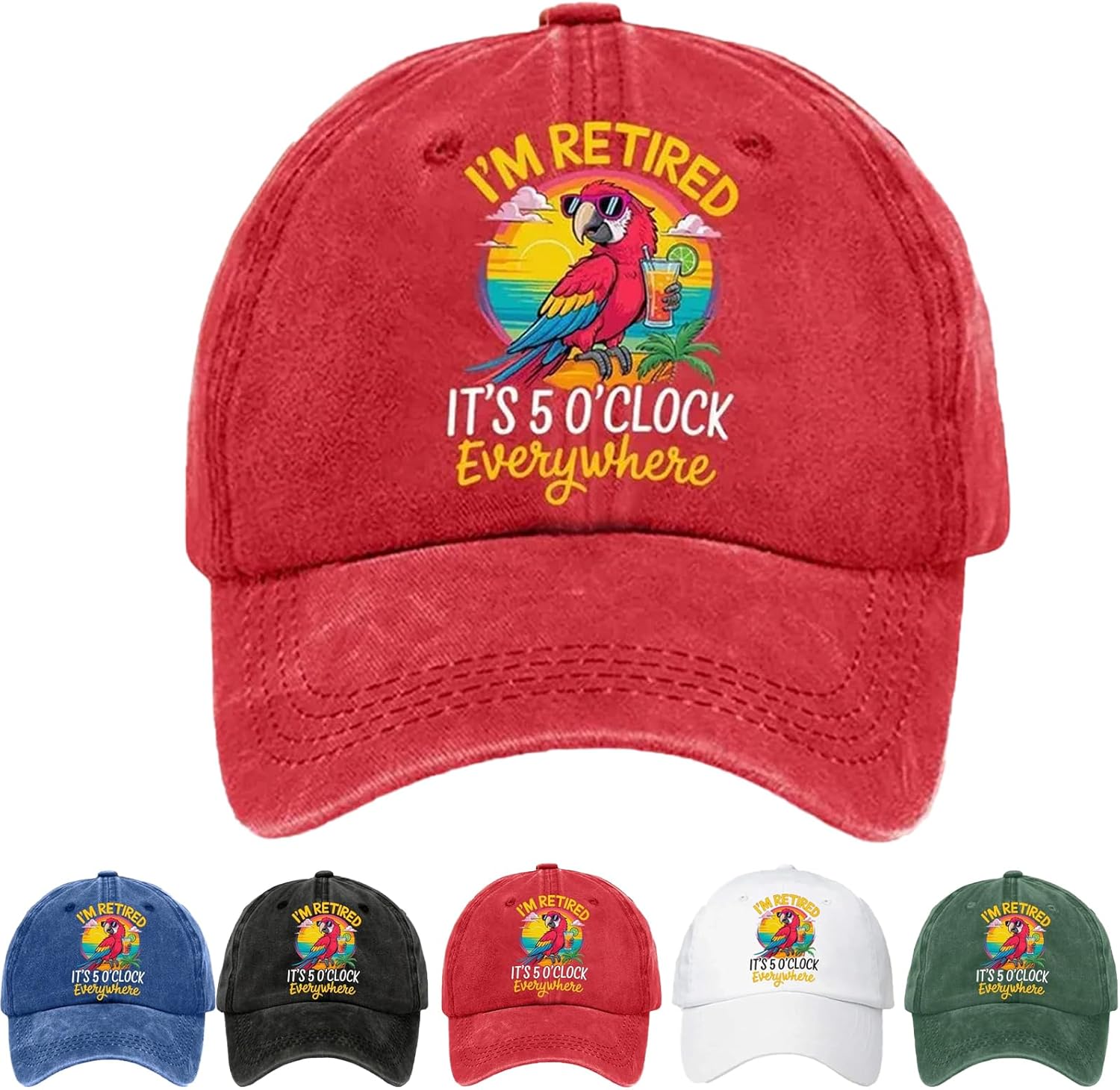 Happyhour Cap, Retired 2025 Hat, Adjustable Cotton Breathable Baseball Cap Retirement Gifts