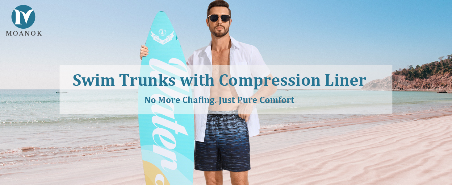Swim Trunks with Compression Liner