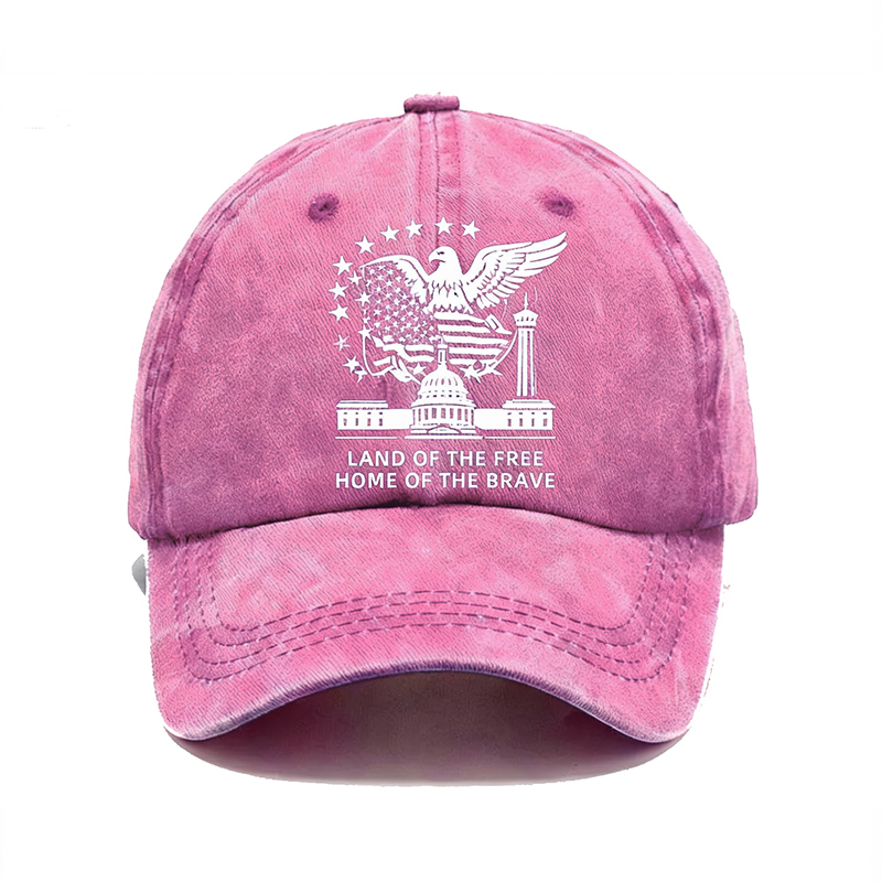 Vintage Patriotic Eagle Denim Cap – “Land of the Free, Home of the Bra