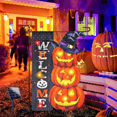 Halloween Alien Garden Flag Halloween Garden Decoration Festival Decoration Flag Double sided Three dimensional Garden Flag