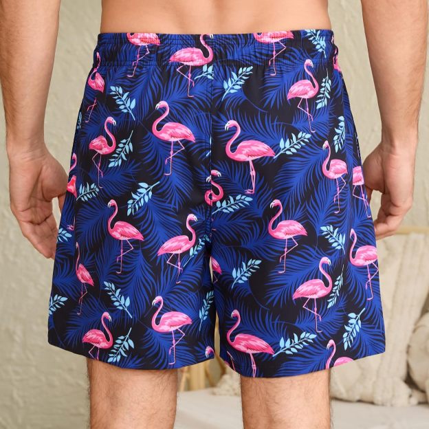 Mens Swim Trunks with Compression Liner Quick Dry Bathing Suit with Zipper Pockets Lightweight Beach Shorts