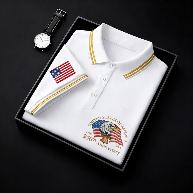 US 250th Anniversary Art Print Men's Polo Shirt