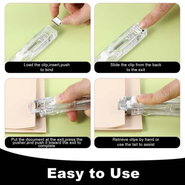 Portable Binder Clip Stapler