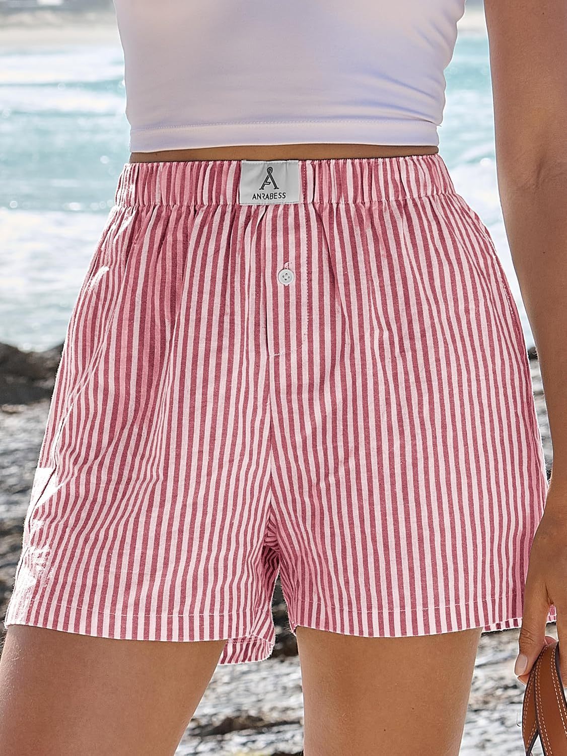 Boxer Shorts for Women Gingham Pajama 2025 Summer Casual Lounge Sleep Plaid Shorts Y2K Beach Bottoms