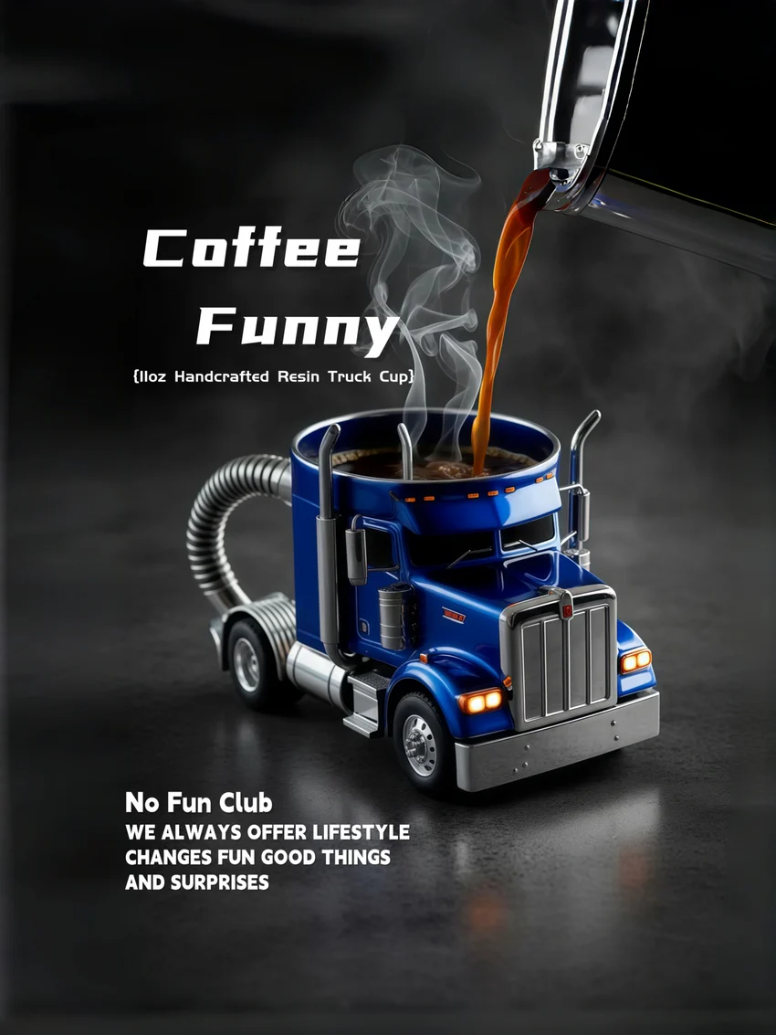 Durable Semi-Truck Shaped Coffee Mug for Family & Friends