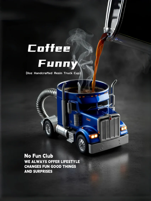 Durable Semi-Truck Shaped Coffee Mug for Family & Friends