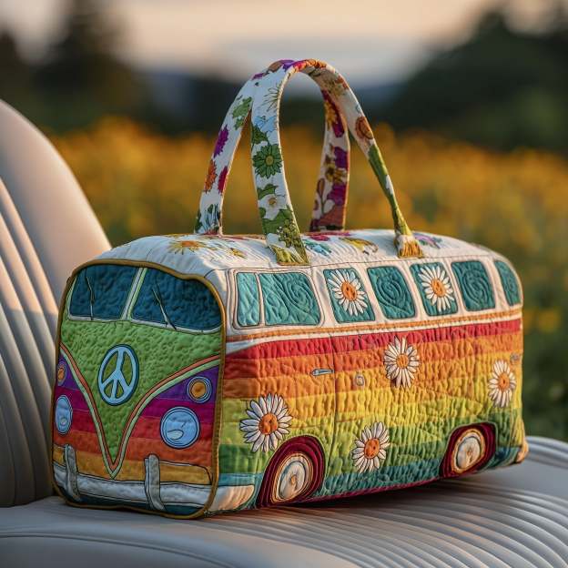 Hippie Van Quilted Duffle Bag GFTOMA3274