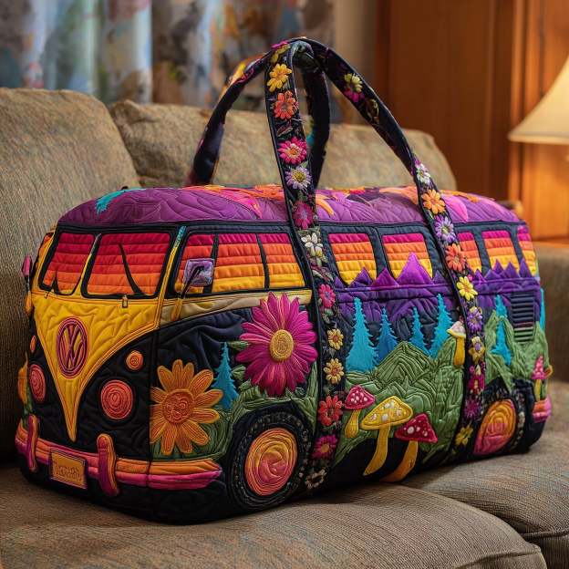 Hippie Van Quilted Duffle Bag GFTOMA4710
