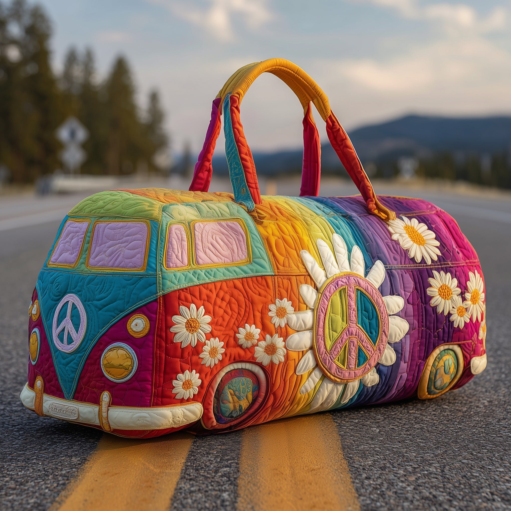 Hippie Journey Quilted Duffle Bag GFTOTP10824