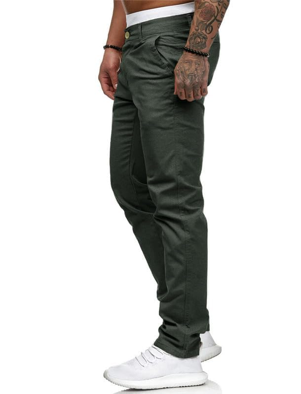 Summer Casual Men's Slim-Fit Youth Solid Color Trousers