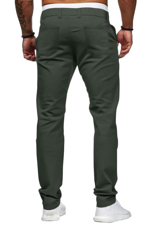 Summer Casual Men's Slim-Fit Youth Solid Color Trousers