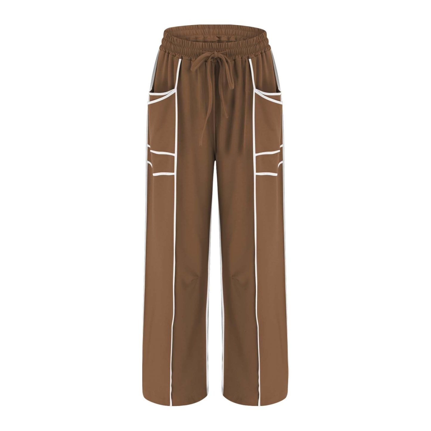 Loose and casual summer drawstring-waist wide-leg casual sweatpants