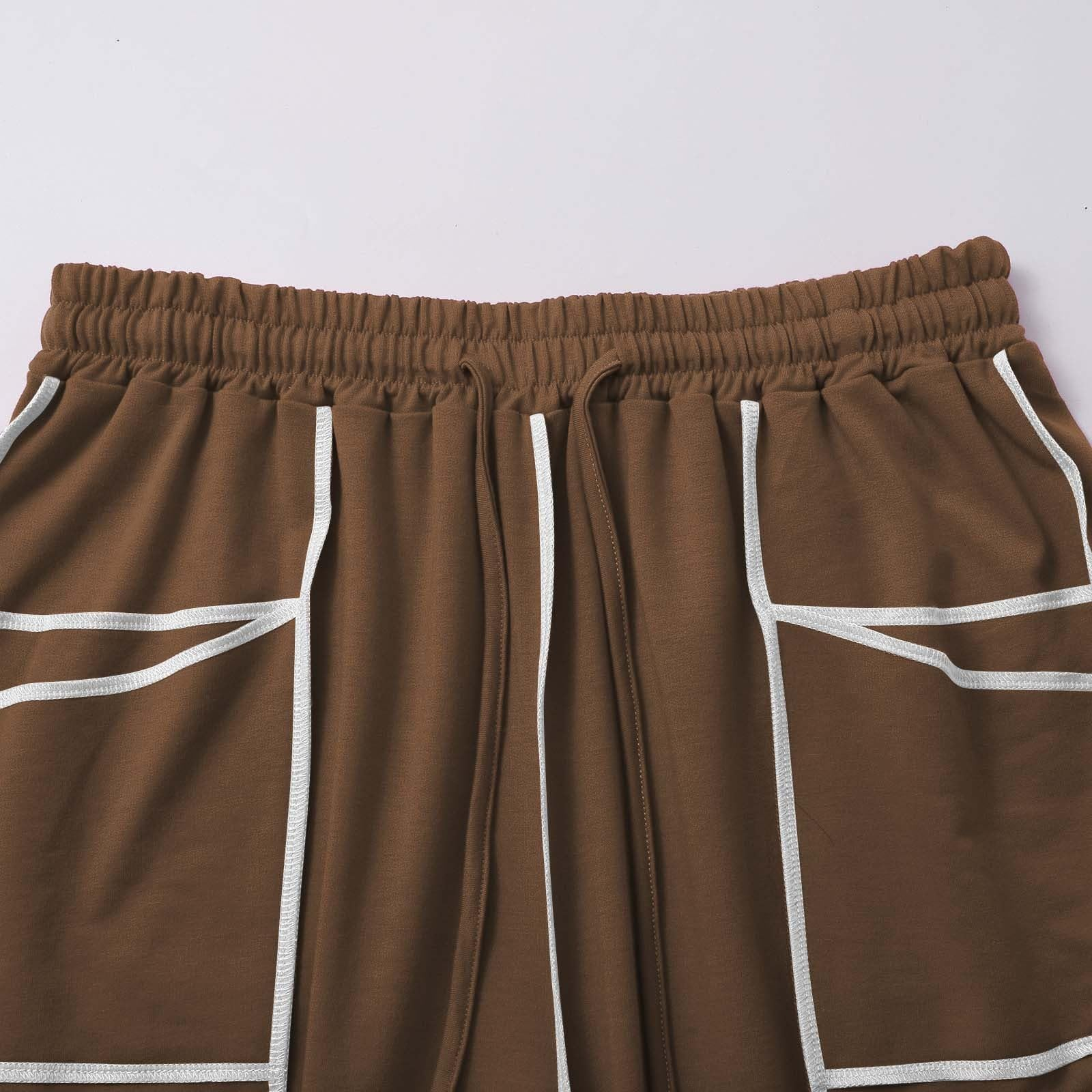 Loose and casual summer drawstring-waist wide-leg casual sweatpants