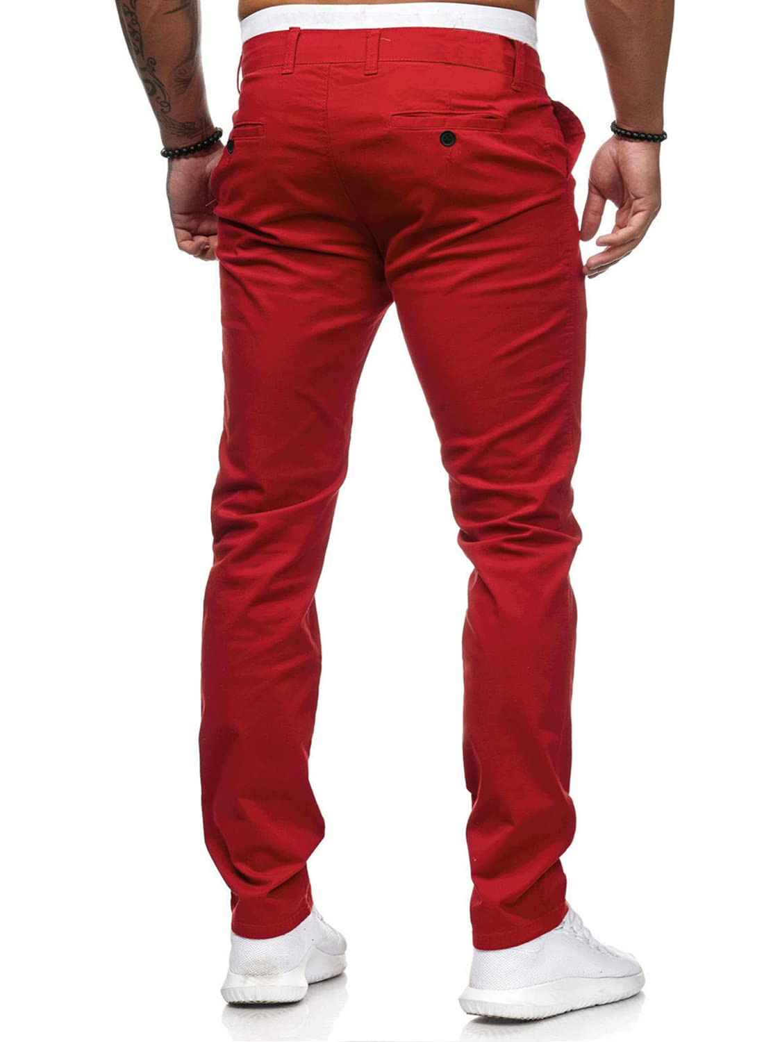 Summer Casual Men's Slim-Fit Youth Solid Color Trousers