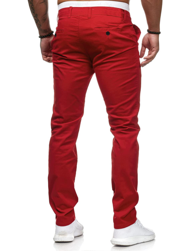 Summer Casual Men's Slim-Fit Youth Solid Color Trousers