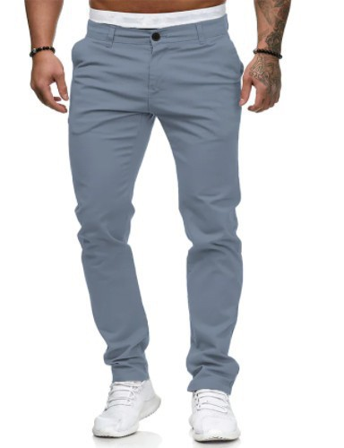 Summer Casual Men's Slim-Fit Youth Solid Color Trousers