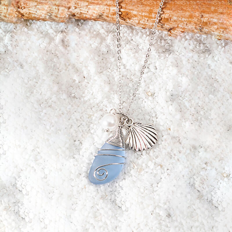 Sea Glass Pendant Necklace