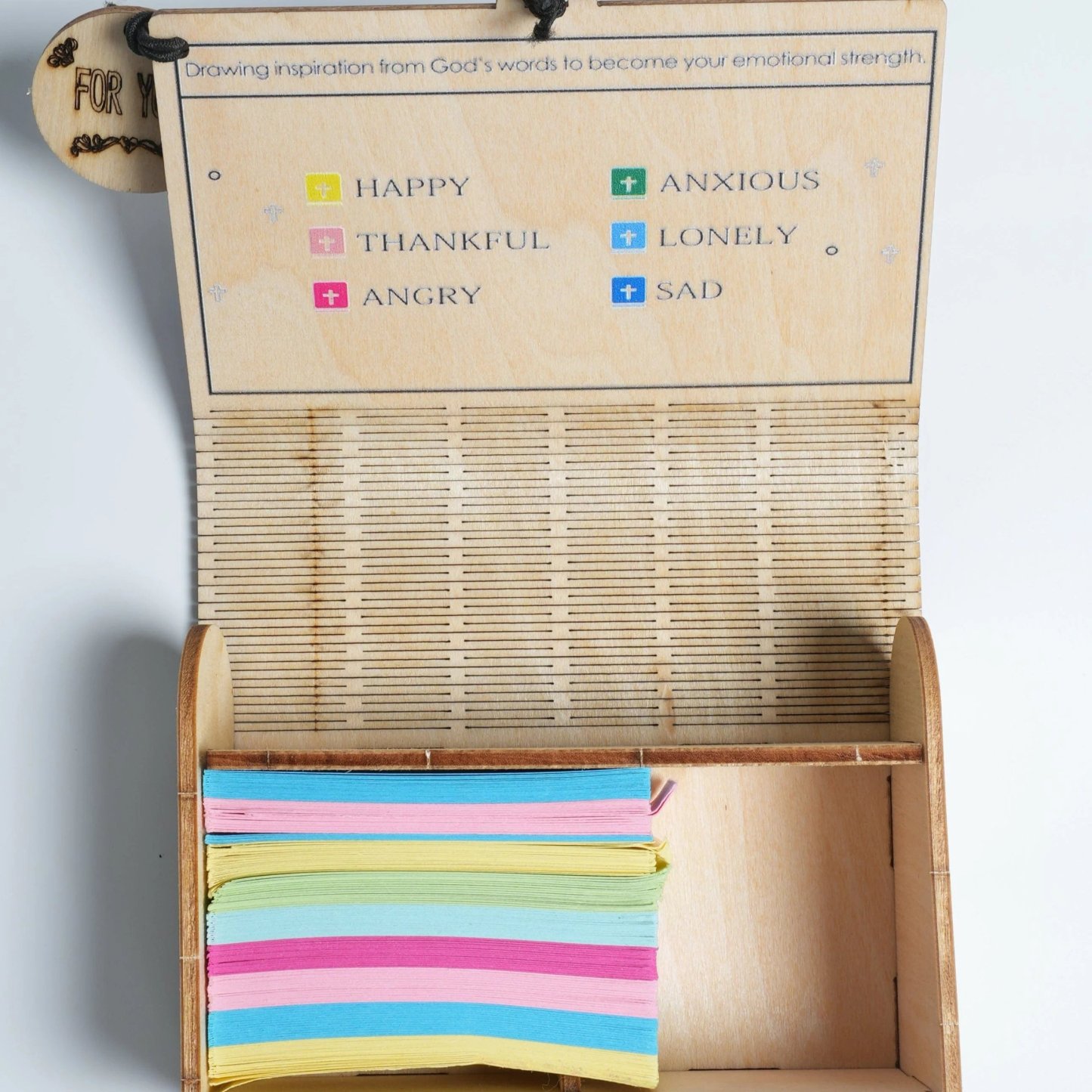 🔥Limited Time Discount🎁 - ✝️Handmade Wooden Bible Verses Box - Daily Bible Verses (🎁 A Reminder of God's Words💖)