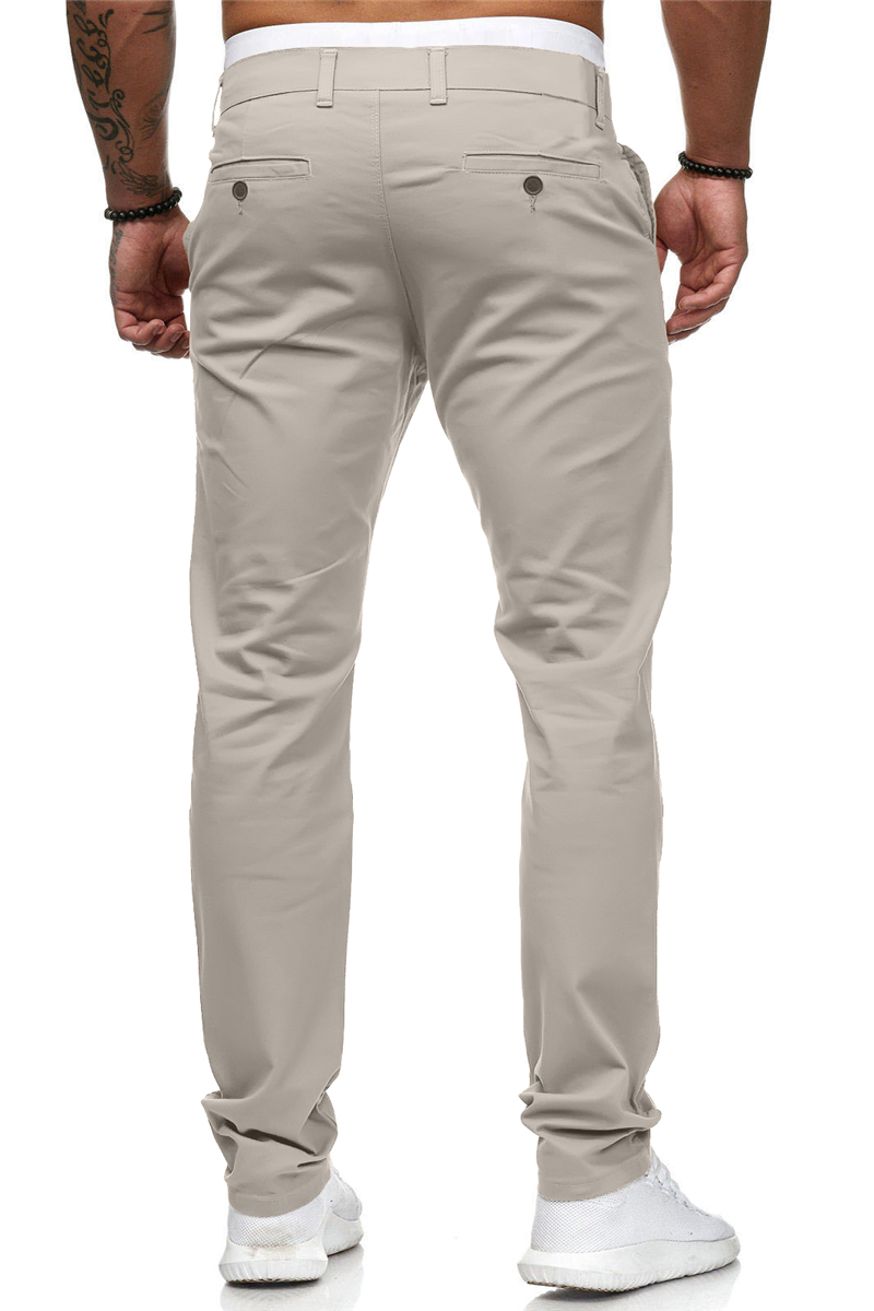 Summer Casual Men's Slim-Fit Youth Solid Color Trousers