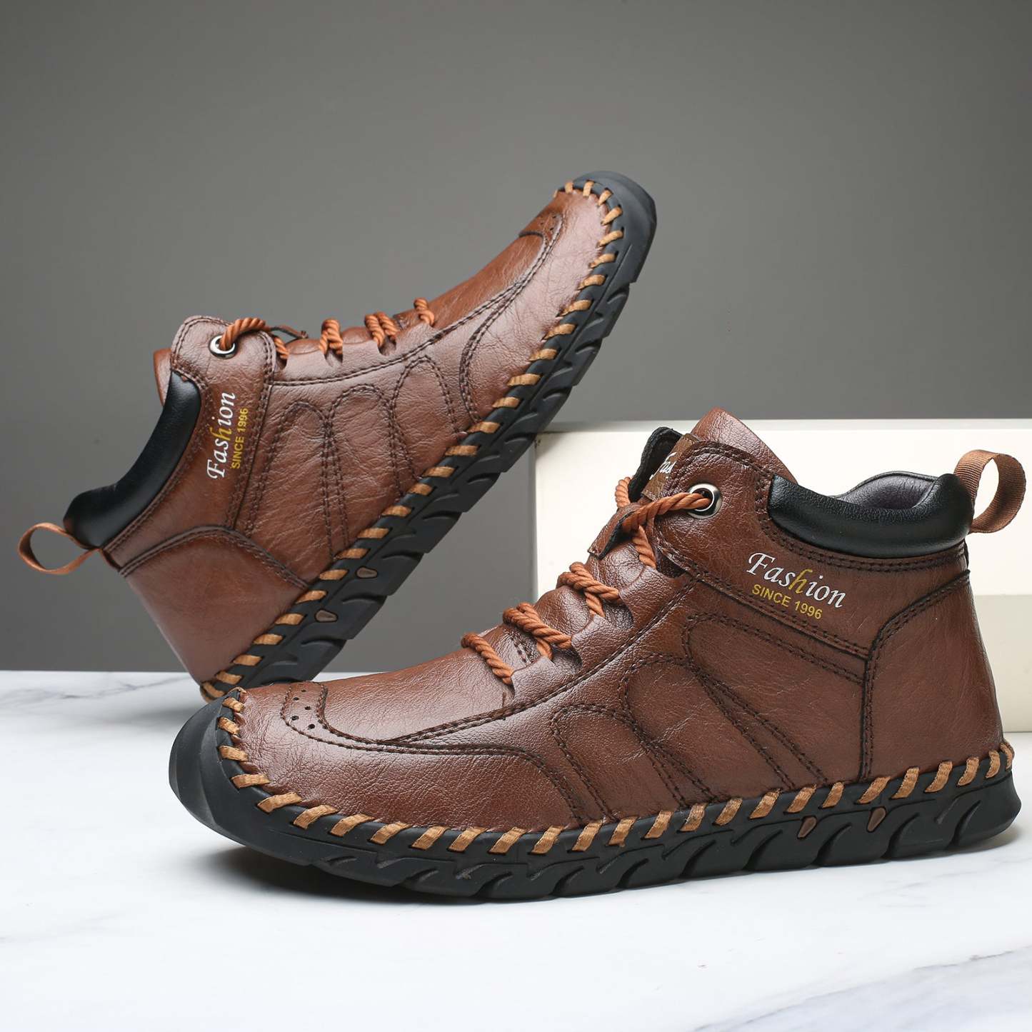 Last Day 60% OFF🔥⏱️New Arrival Promotion⏱️🔥Men's Casual Leather Good Arch Support & Non-slip Outdoor  Breathable Walking Shoes