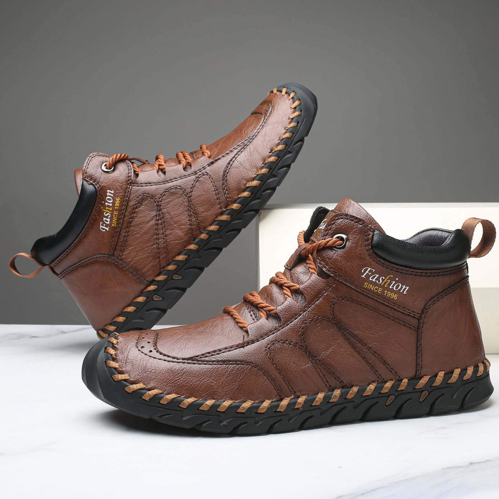 Last Day 60% OFF🔥⏱️New Arrival Promotion⏱️🔥Men's Casual Leather Good Arch Support & Non-slip Outdoor  Breathable Walking Shoes