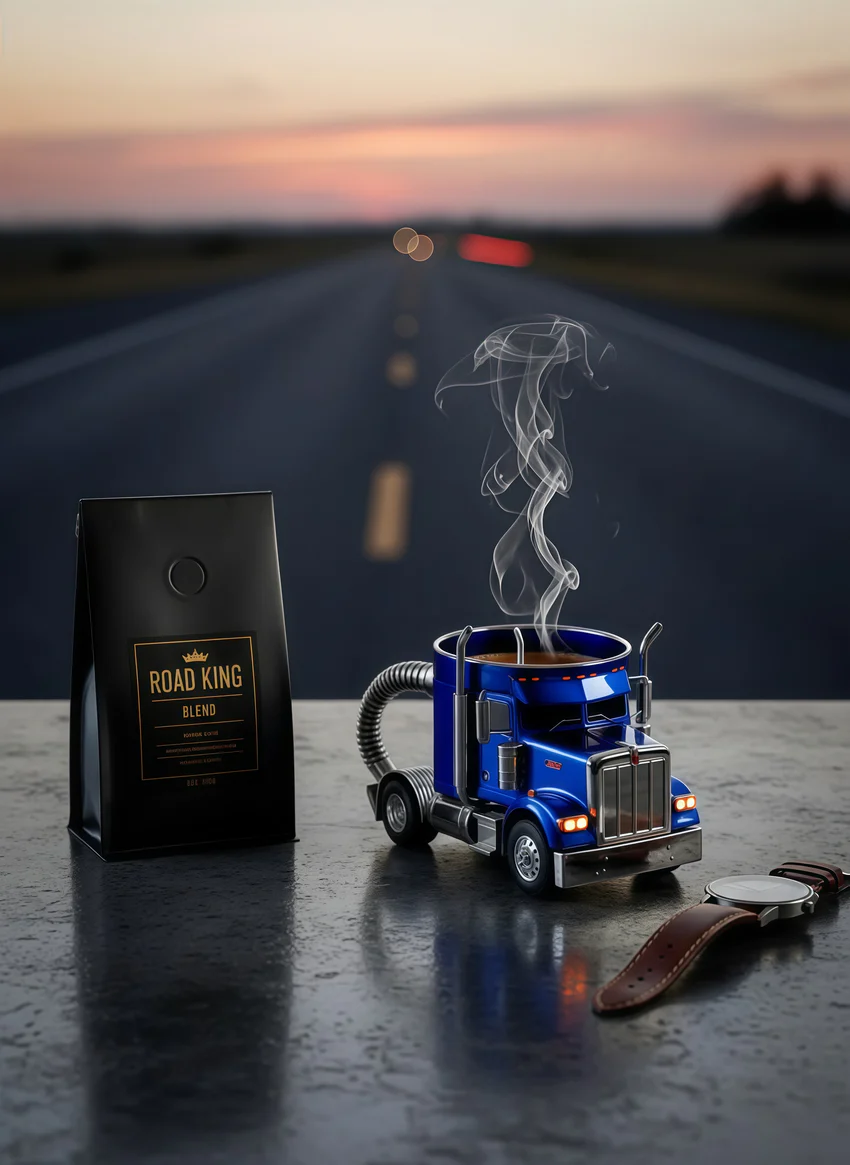 Durable Semi-Truck Shaped Coffee Mug for Family & Friends