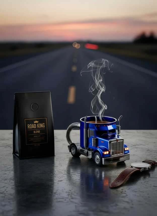 Durable Semi-Truck Shaped Coffee Mug for Family & Friends