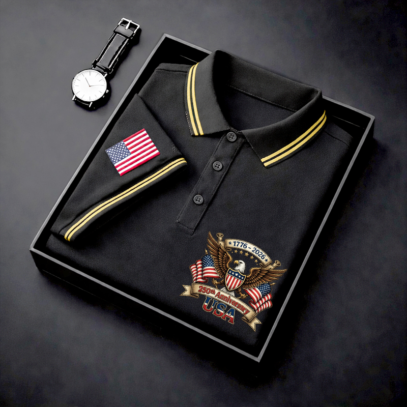US 250th Anniversary Art Print Men's Polo Shirt