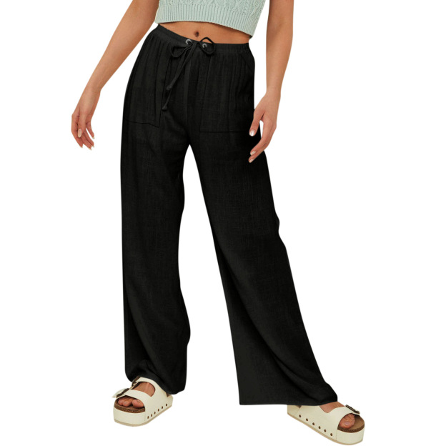 Women's cotton and linen beach pants