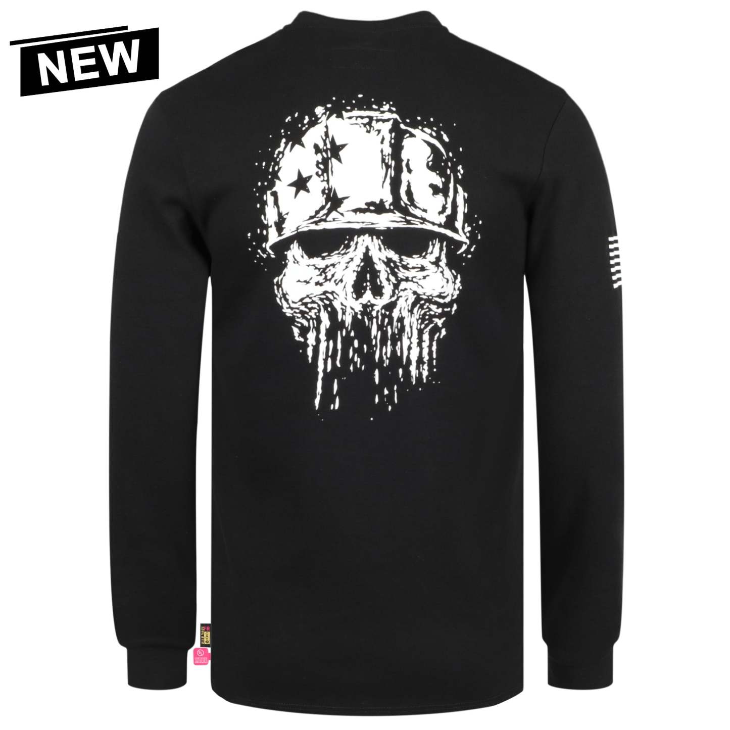 7oz Midweight Flame Resistant Flag/Skull Print Henley T-Shirts NFPA2112 CAT2